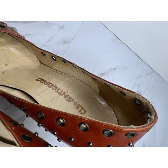 Clements Ribeiro Studded Grommet Heels Size 39 EU 9 US - Picture 9 of 16